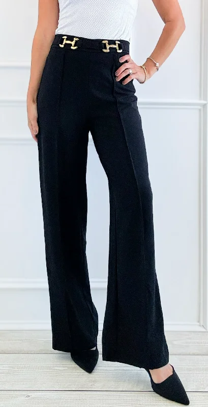 Boujie Allure Tailored Pants - Black