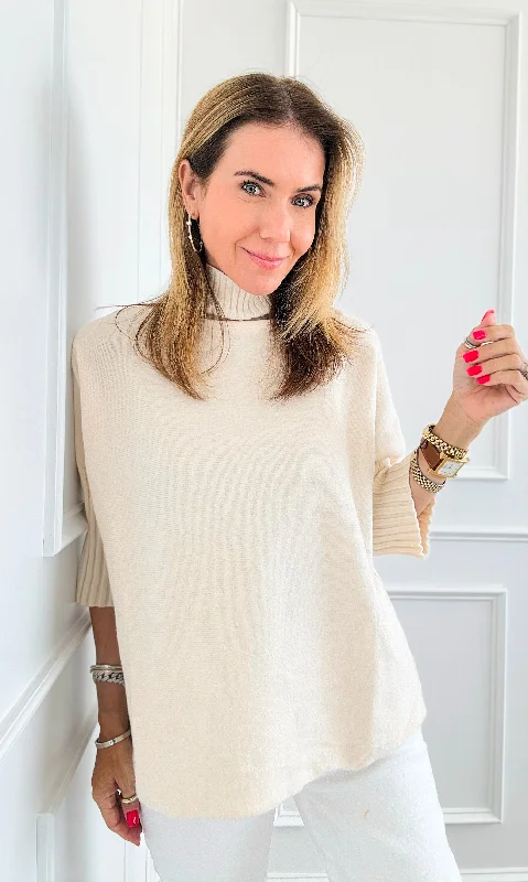 Break Free Italian Sweater Top - Cream