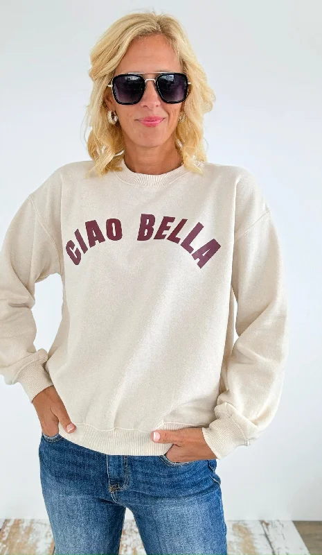 Ciao Bella Fleece Sweatshirt - Cream