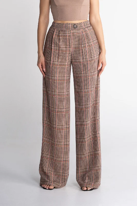 Tartan Dreams Wide-Leg Pants