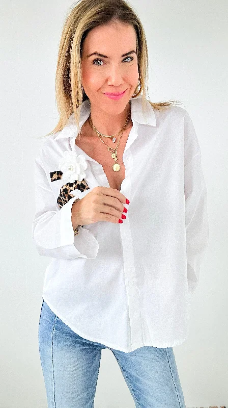 Luxe Leopard Italian Blouse