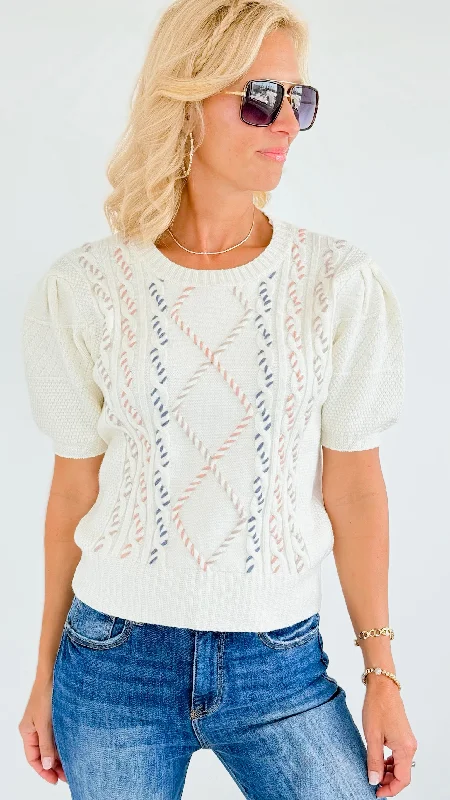 Multi Cable Stitch Knit Top