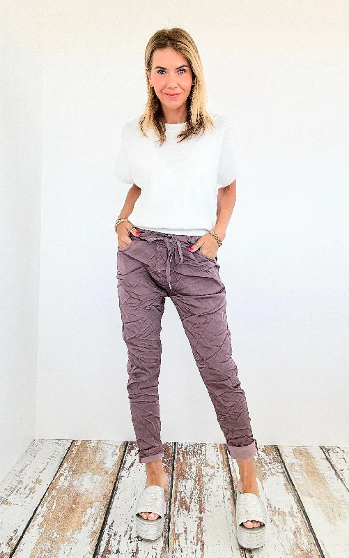 Wish List Italian Joggers - Dusty Plum