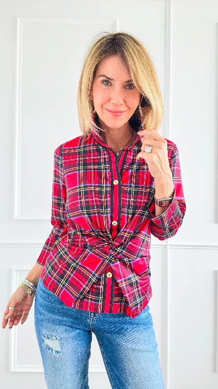 Highland Twist Tartan Blouse