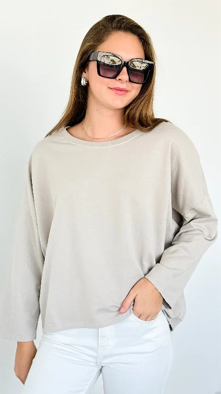 Upscale Comfort Italian Pullover - Beige