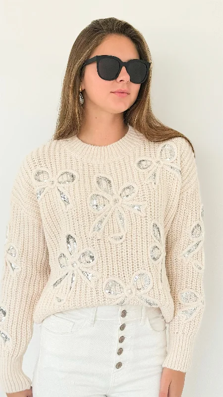 Whimsical Bow Knit Pullover