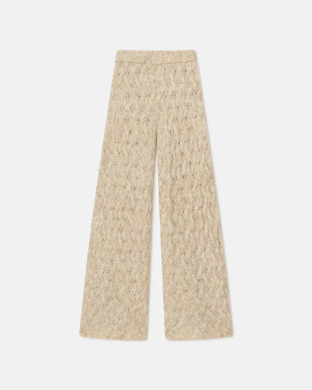 Yohna - Alpaca Wide-Leg Pants - Creme