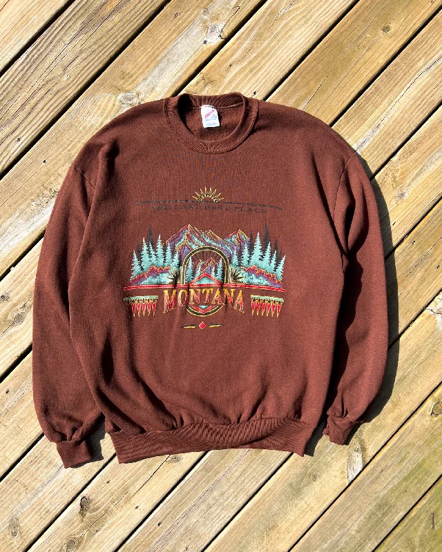 Vintage Montana Brown Crewneck