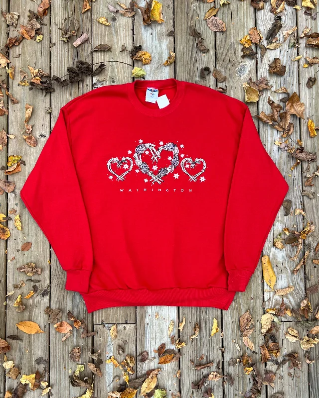 Vintage Washington Wintertime Hearts Crewneck