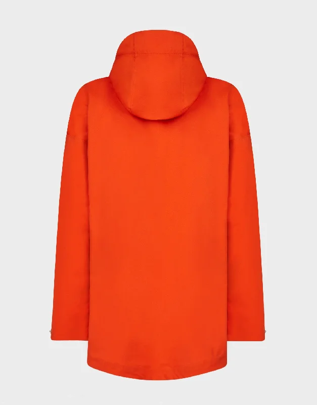 Save the Duck Womens Bark Hooded Coat in Tangerine Orange