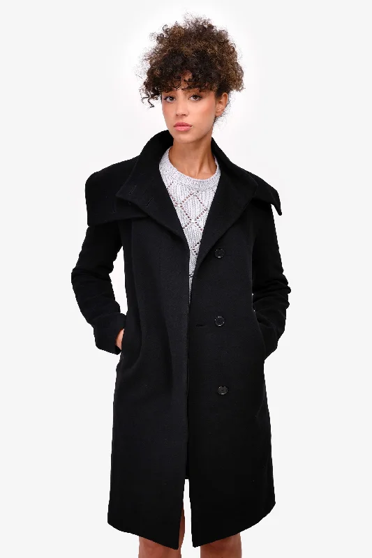 Akris Punto Black Wool Coat Size 4