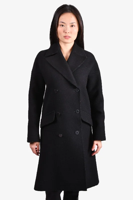 Alaïa Wool Wool Double Breasted Coat Size 36