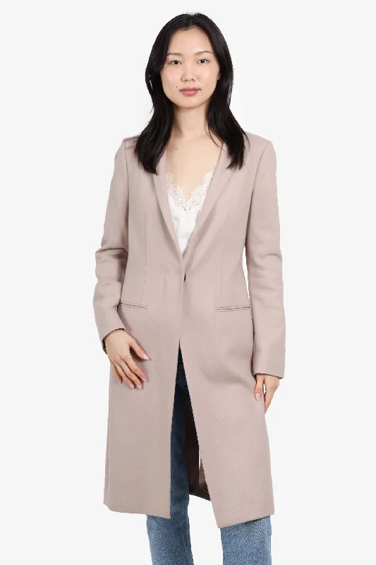 AllSaints Blush Wool Button Up Coat Size 6