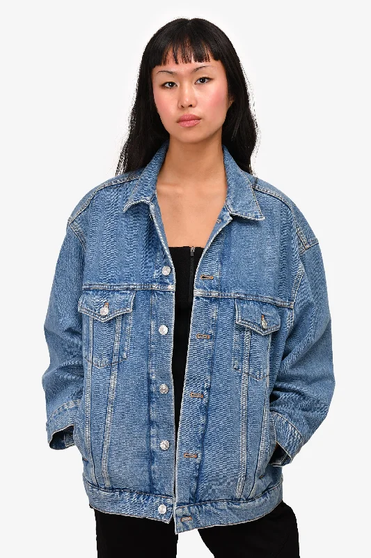 Balenciaga Blue Denim Jacket Size 44