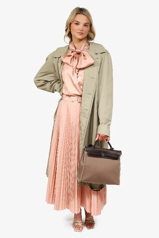 Burberry Beige Button Down Trench Coat