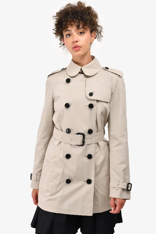 Burberry Beige Short Trench Trench Size 4