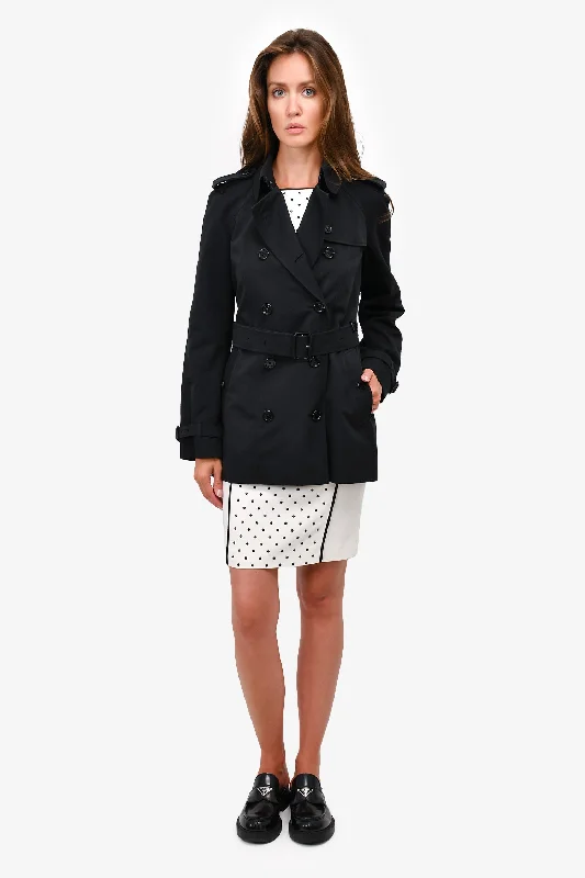 Burberry Black Short Trench Coat Size 6