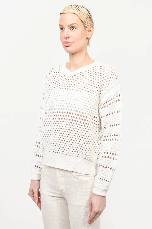 Chloe Cream Knit Sweater Size S