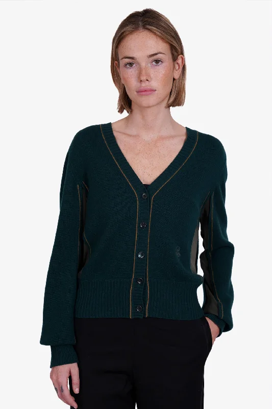 Chloe Green Cashmere Cardigan Size S