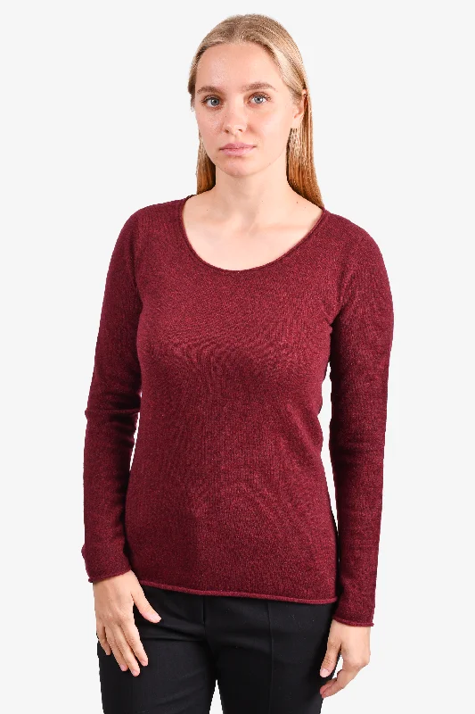 Club Monaco Red Cashmere Crewneck Sweater Size XS