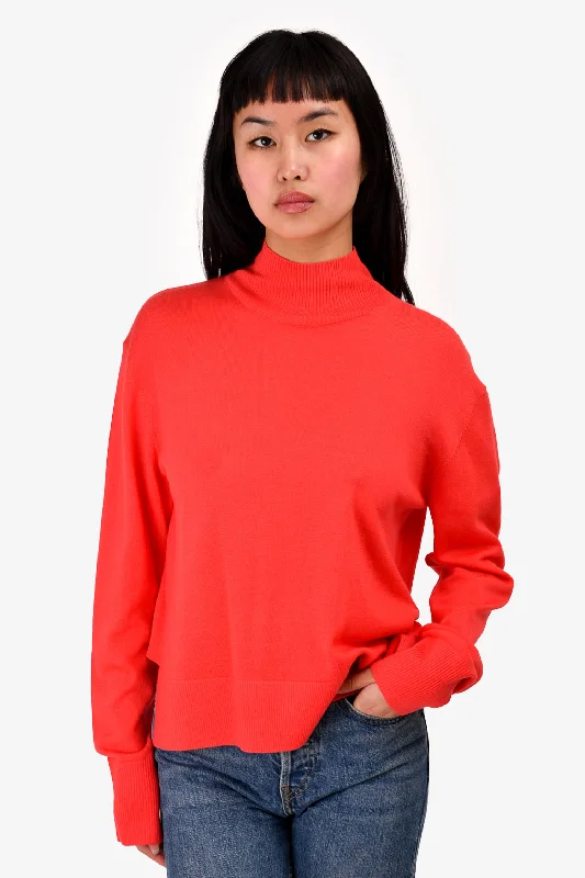 Dion Lee Red Merino Wool Sweater Size 6