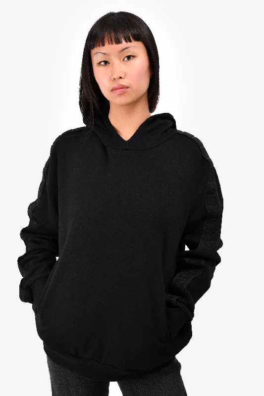 Fendi Black Logo Sleeve Hoodie Size M (As Is)