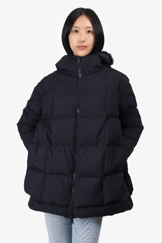 Herno Black Down Quilted Puffer Coat Estimated Size M/L