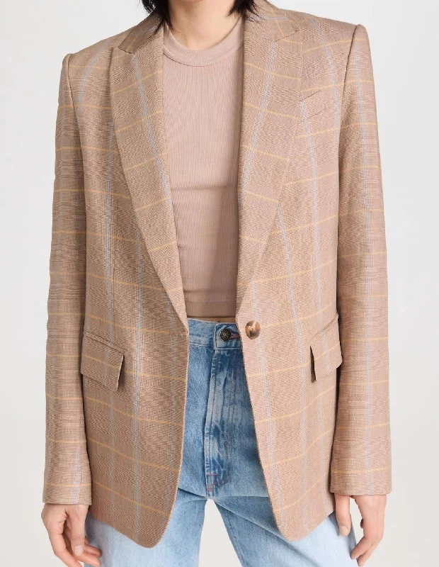 Donovan Jacket In Tawny Plaid