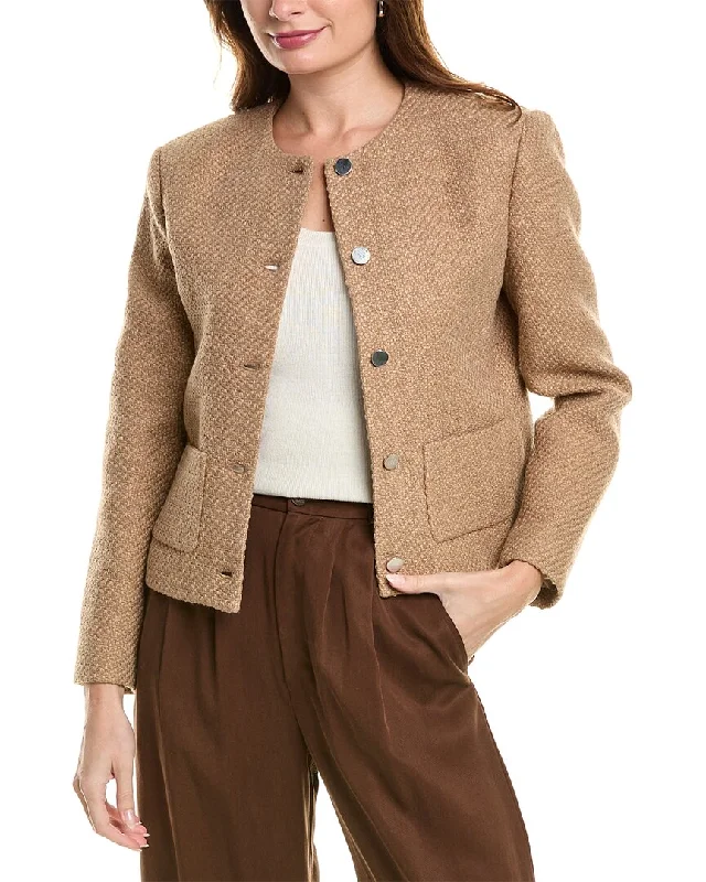 Theory Pocket Crop Wool-Blend Jacket