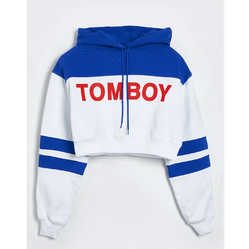 BOBBY CROP WHITE/BLUE