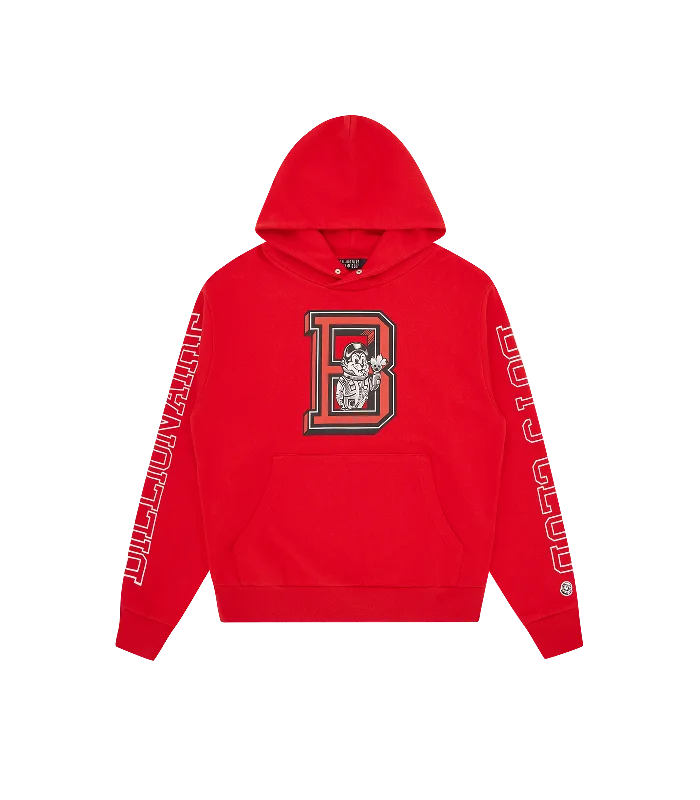 COLLEGE POPOVER BUTTON HOOD - RED