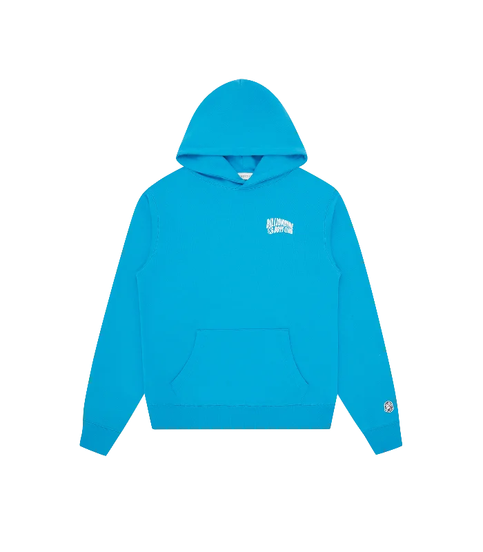 SMALL ARCH LOGO POPOVER HOOD - AQUA BLUE