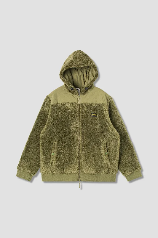 Fleece Zip Hood (Olive)