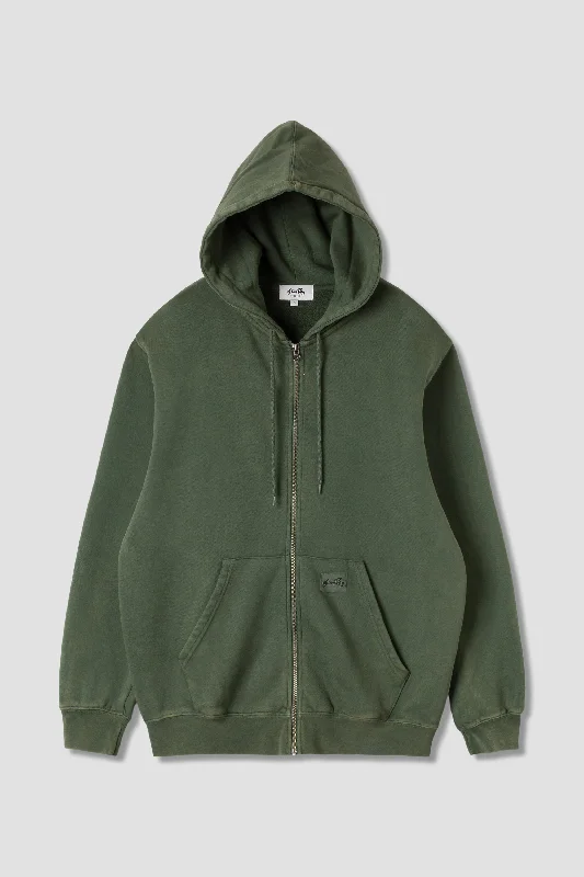 Patch Zip Hood (Washed Green)