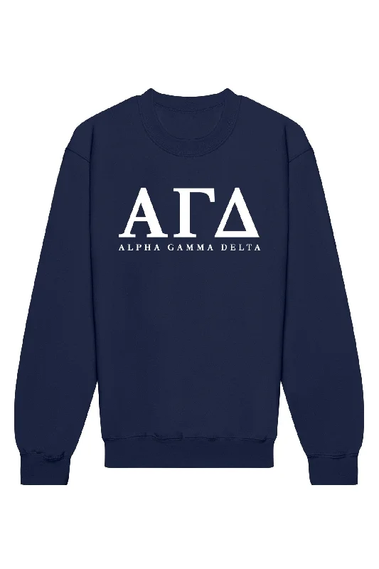 Alpha Gamma Delta Letters Crewneck Sweatshirt