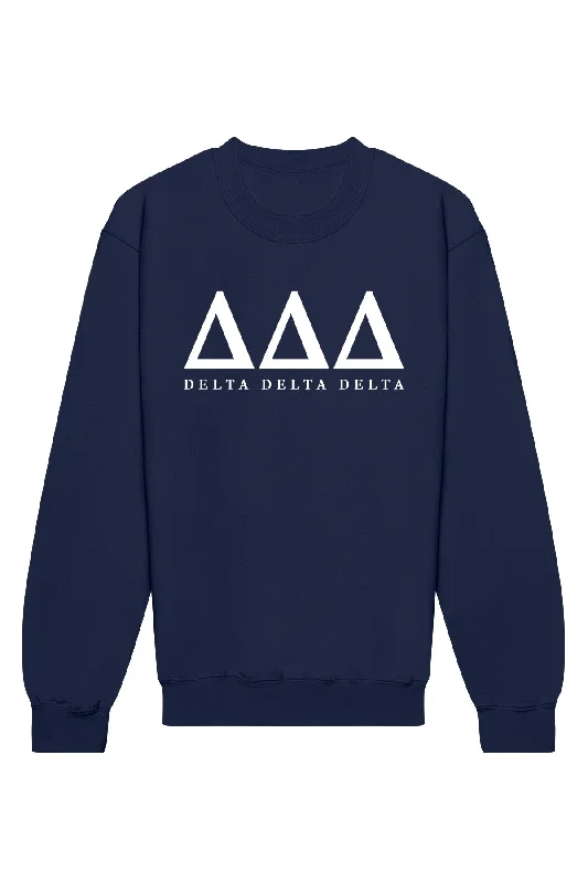 Delta Delta Delta Letters Crewneck Sweatshirt