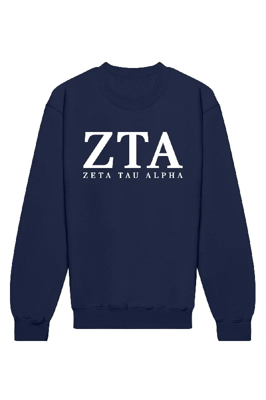 Zeta Tau Alpha Letters Crewneck Sweatshirt