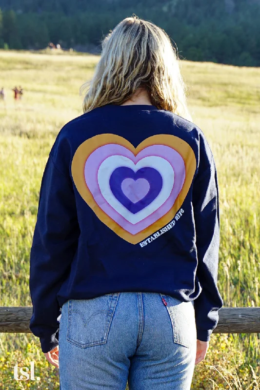 Alpha Xi Delta Heart on Heart Crewneck Sweatshirt