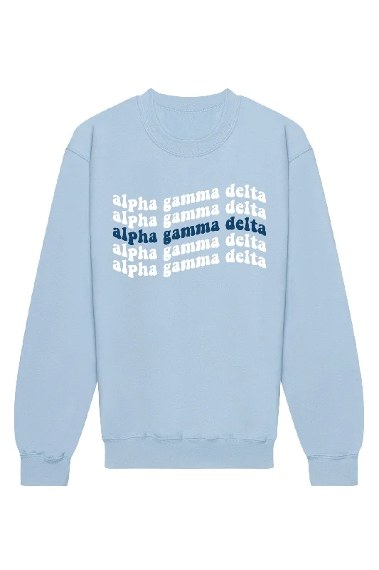 Alpha Gamma Delta Ride The Wave Crewneck Sweatshirt