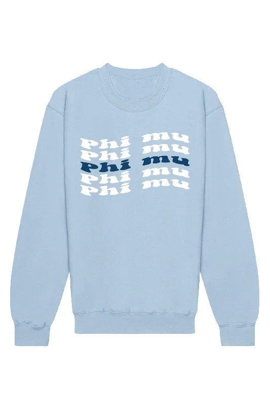 Phi Mu Ride The Wave Crewneck Sweatshirt