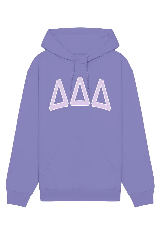 Delta Delta Delta Purple Rowing Letters Hoodie