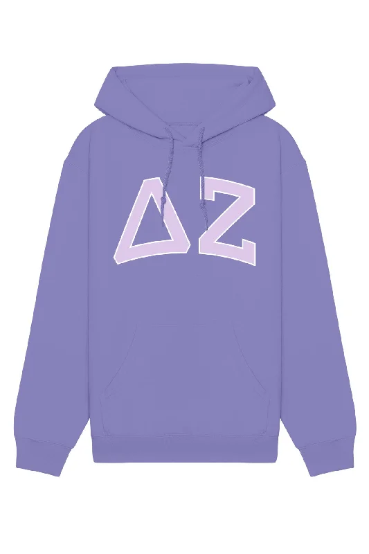 Delta Zeta Purple Rowing Letters Hoodie