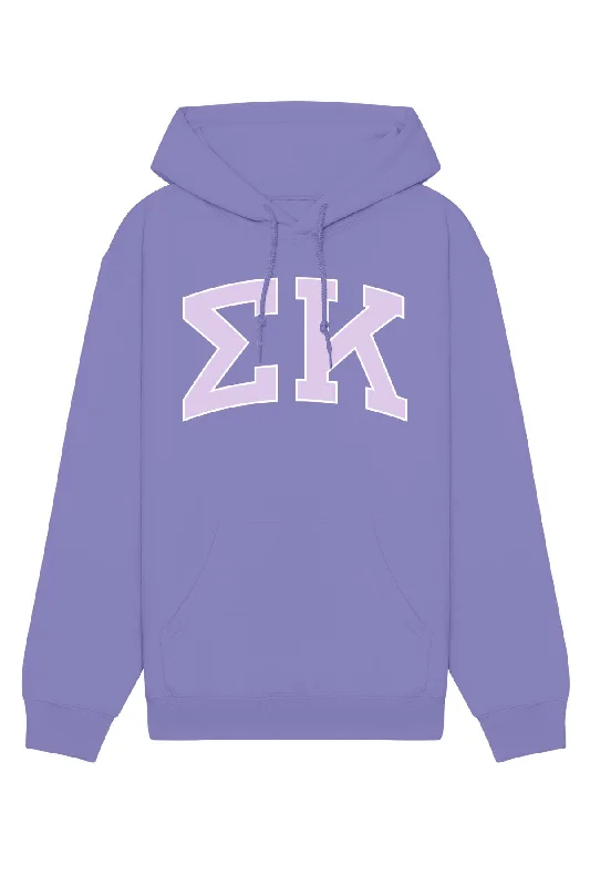 Sigma Kappa Purple Rowing Letters Hoodie