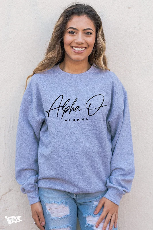 Alpha Omicron Pi Alum Script Crewneck