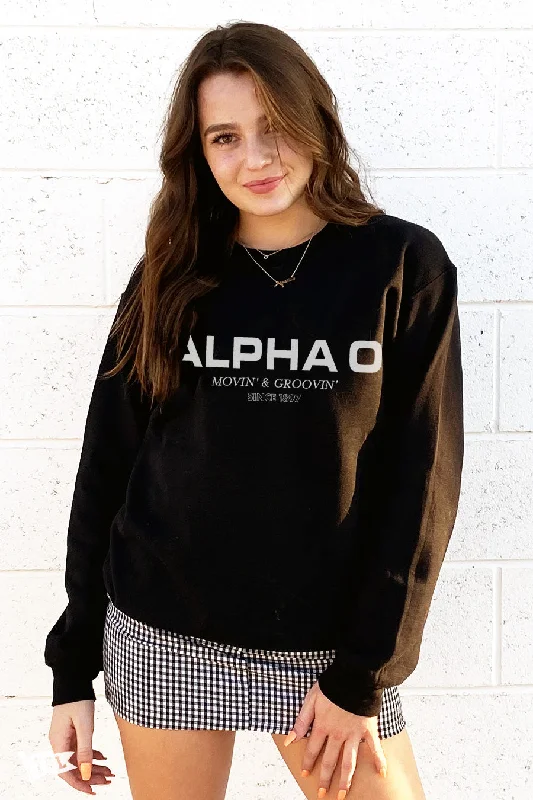 Alpha Omicron Pi Groovin' Crewneck