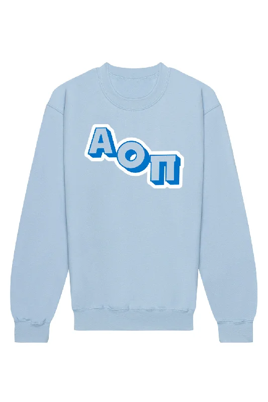 Alpha Omicron Pi Varsity Letters Crewneck