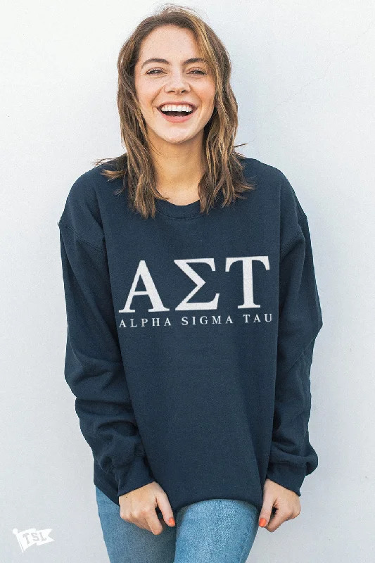 Alpha Sigma Tau Letters Crewneck