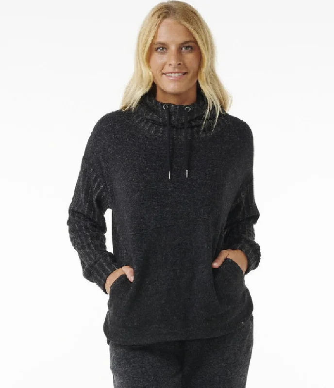 WOMEN'S COSY HOOD - BLACK MARLE