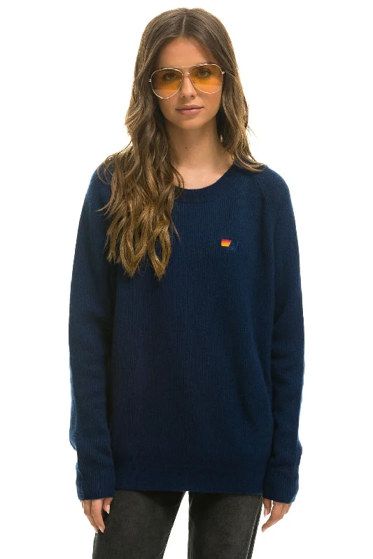 VINTAGE CABIN 2 UNISEX CASHMERE SWEATER - MIDNIGHT