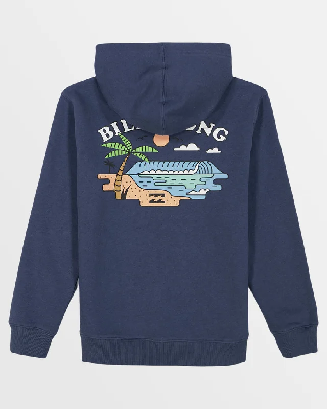 Billabong Boys' Shore Hooded Sweatshirt-Slate Blue